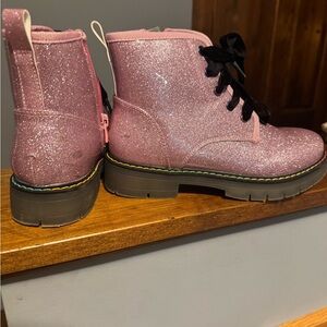 Dream Pairs Pink Glittery Ankle Boots
